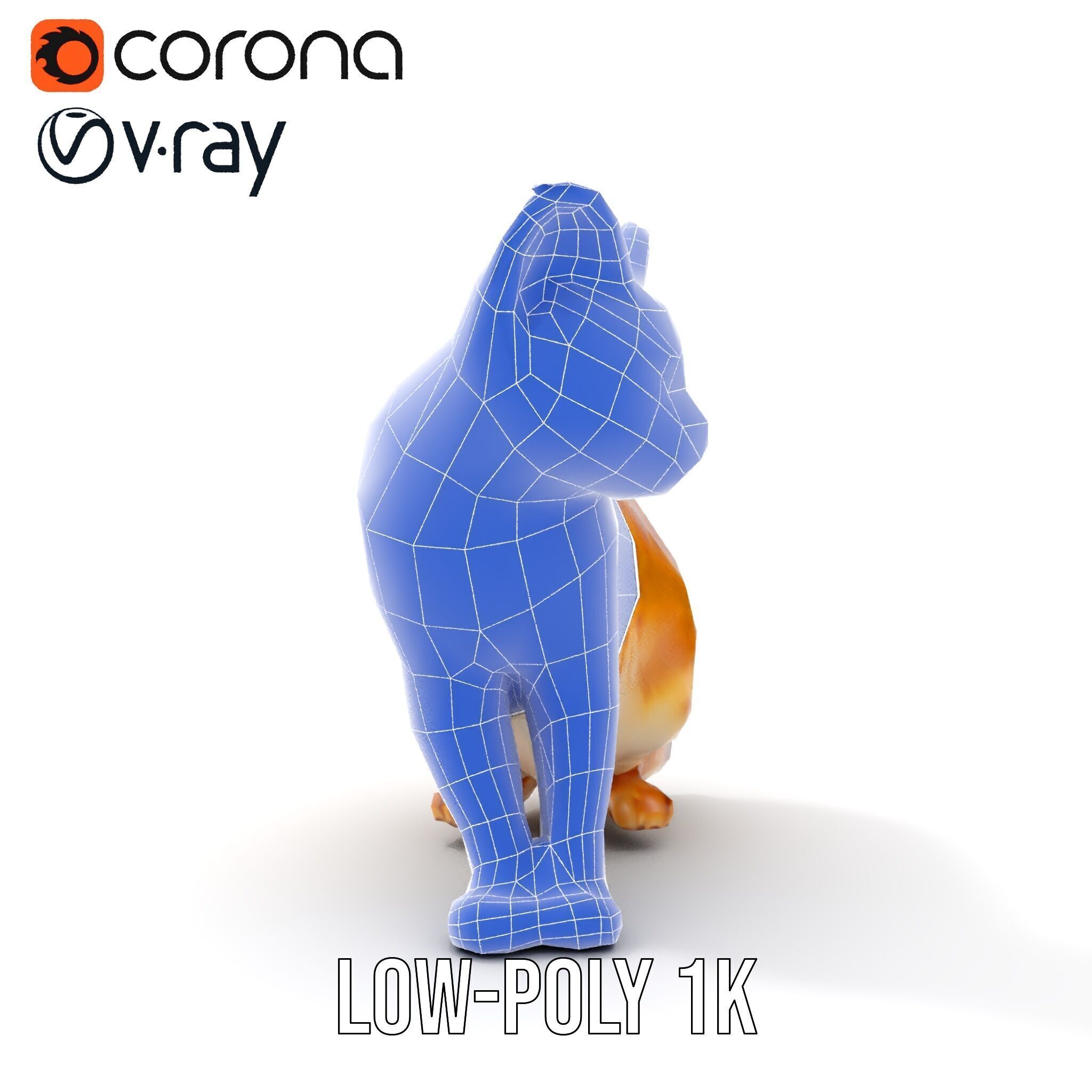 Stylized Cat Model Pack Low-poly 3D model_30