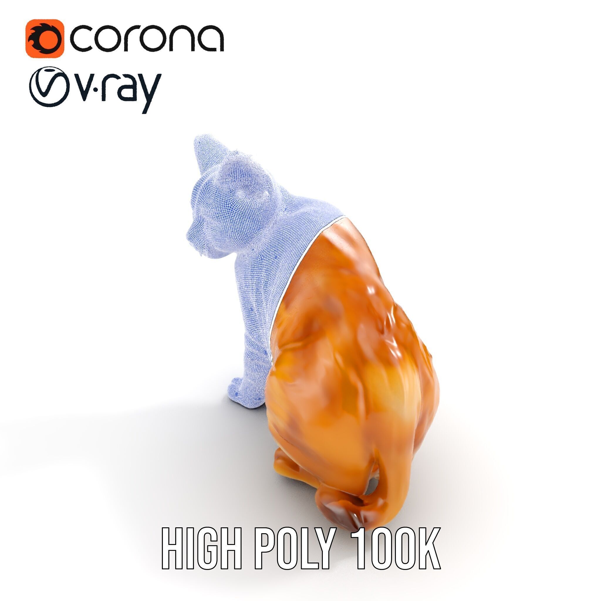 Stylized Cat Model Pack Low-poly 3D model_37