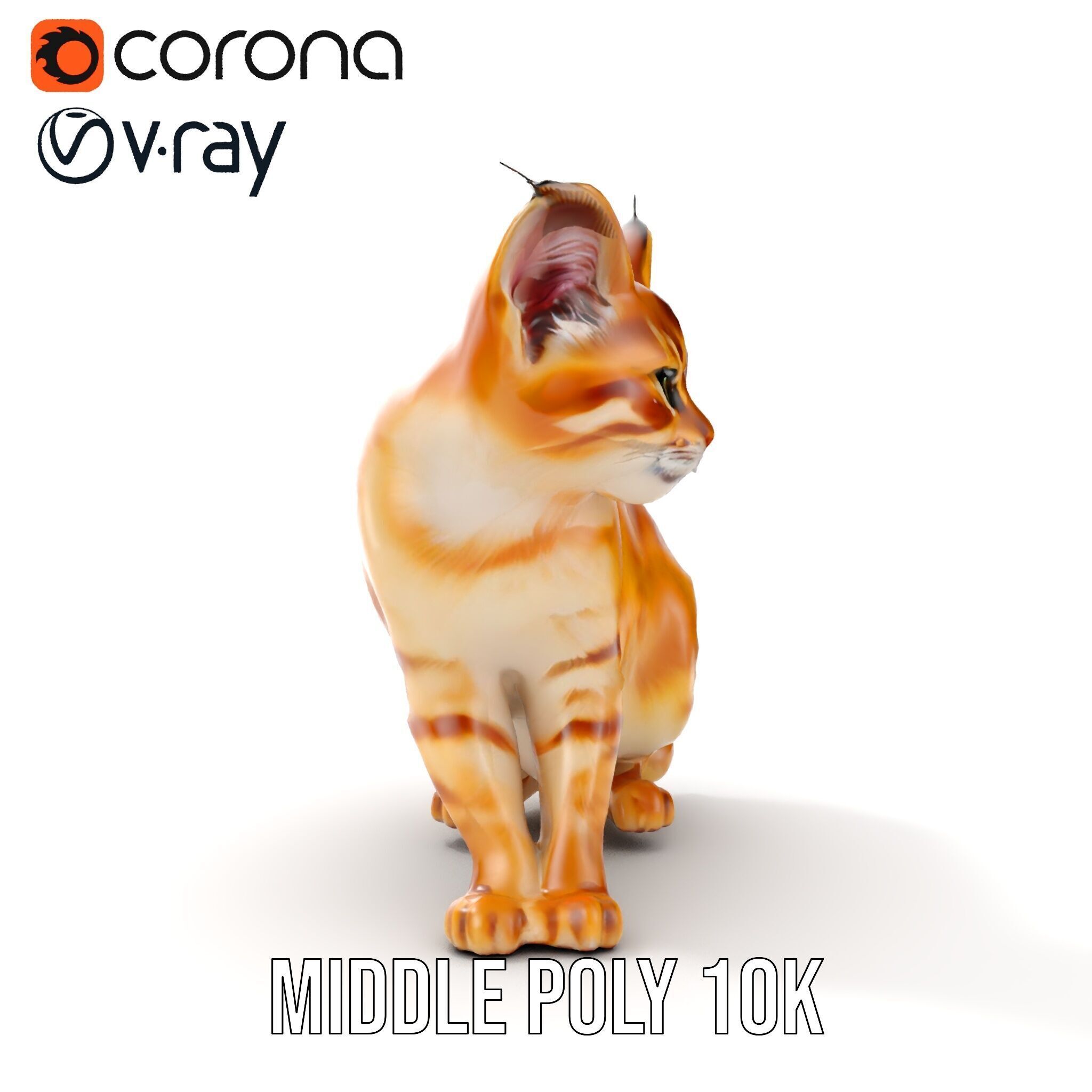 Stylized Cat Model Pack Low-poly 3D model_29