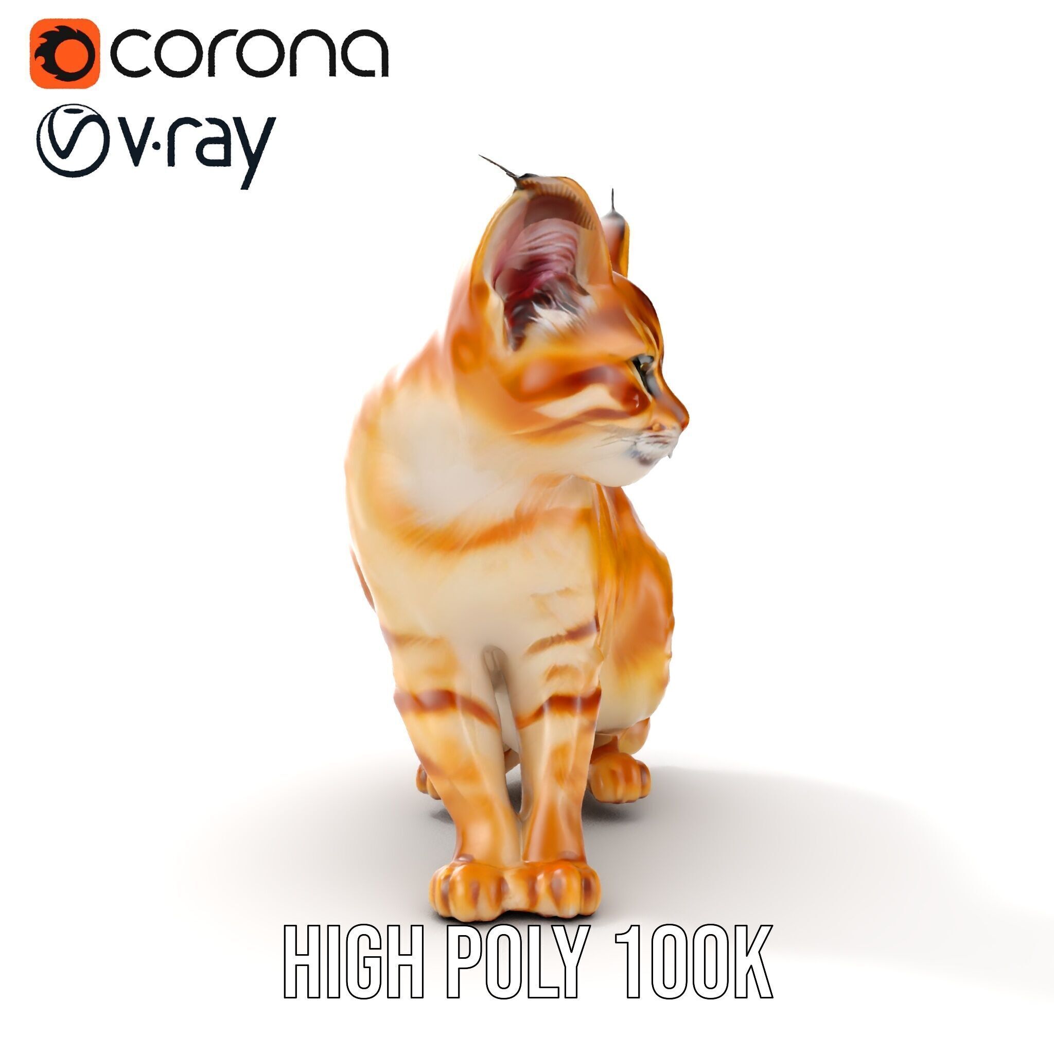 Stylized Cat Model Pack Low-poly 3D model_25