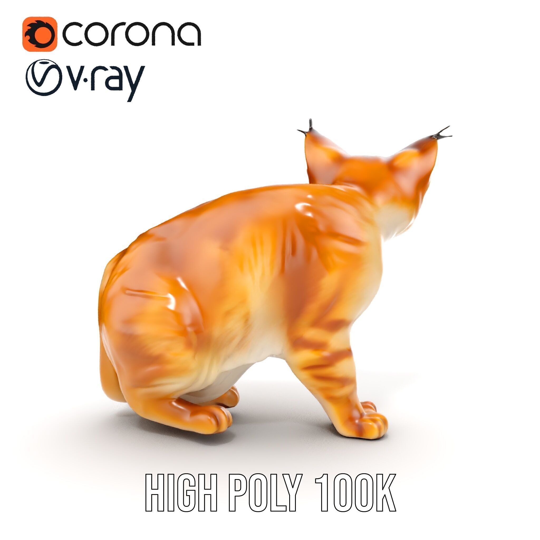 Stylized Cat Model Pack Low-poly 3D model_34