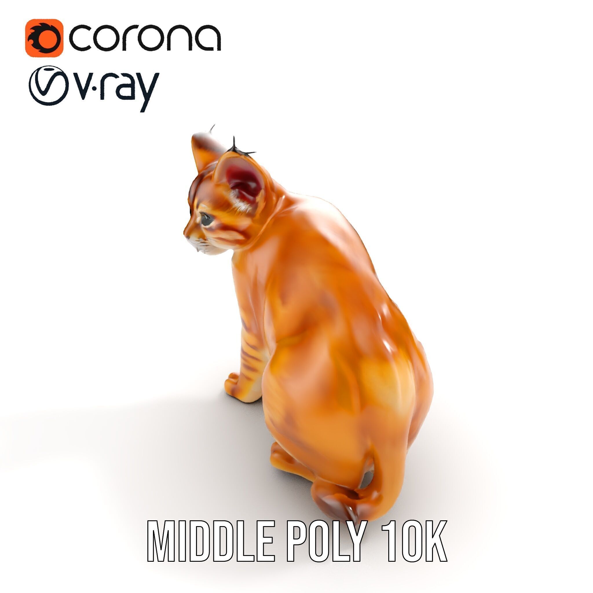 Stylized Cat Model Pack Low-poly 3D model_7
