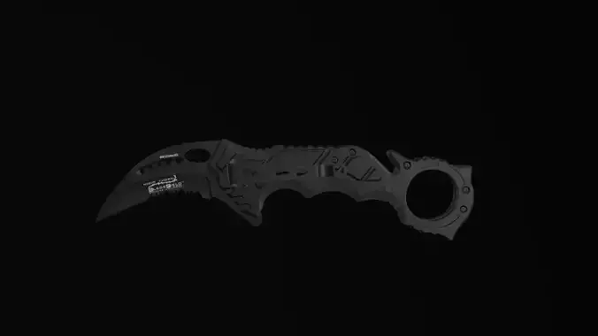 Battle knife Low-poly 3D model