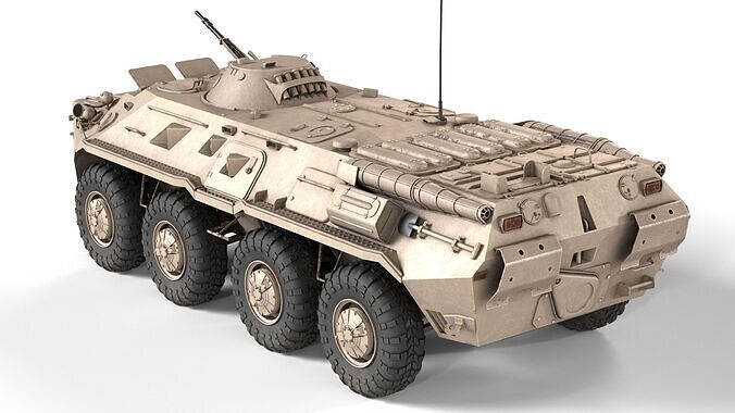 BTR-80 Armoured Personnel carrier Low-poly 3D model