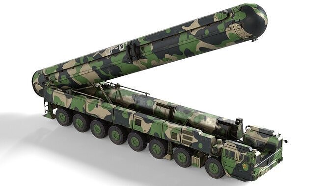 Dongfeng 41 ICBM Ballistic Missile Low-poly 3D model