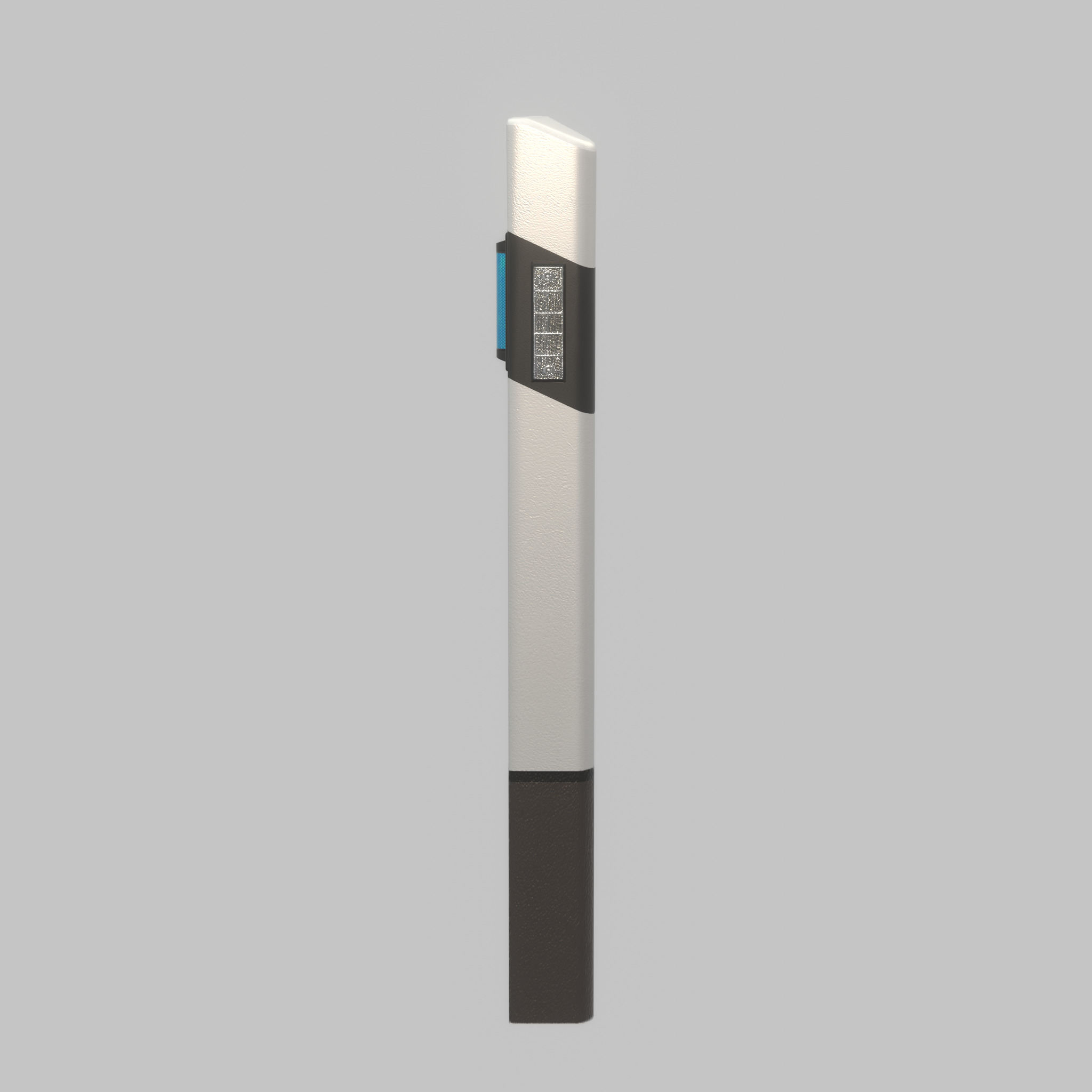 Delineator with wildlife warning reflector white R Low-poly 3D model_44