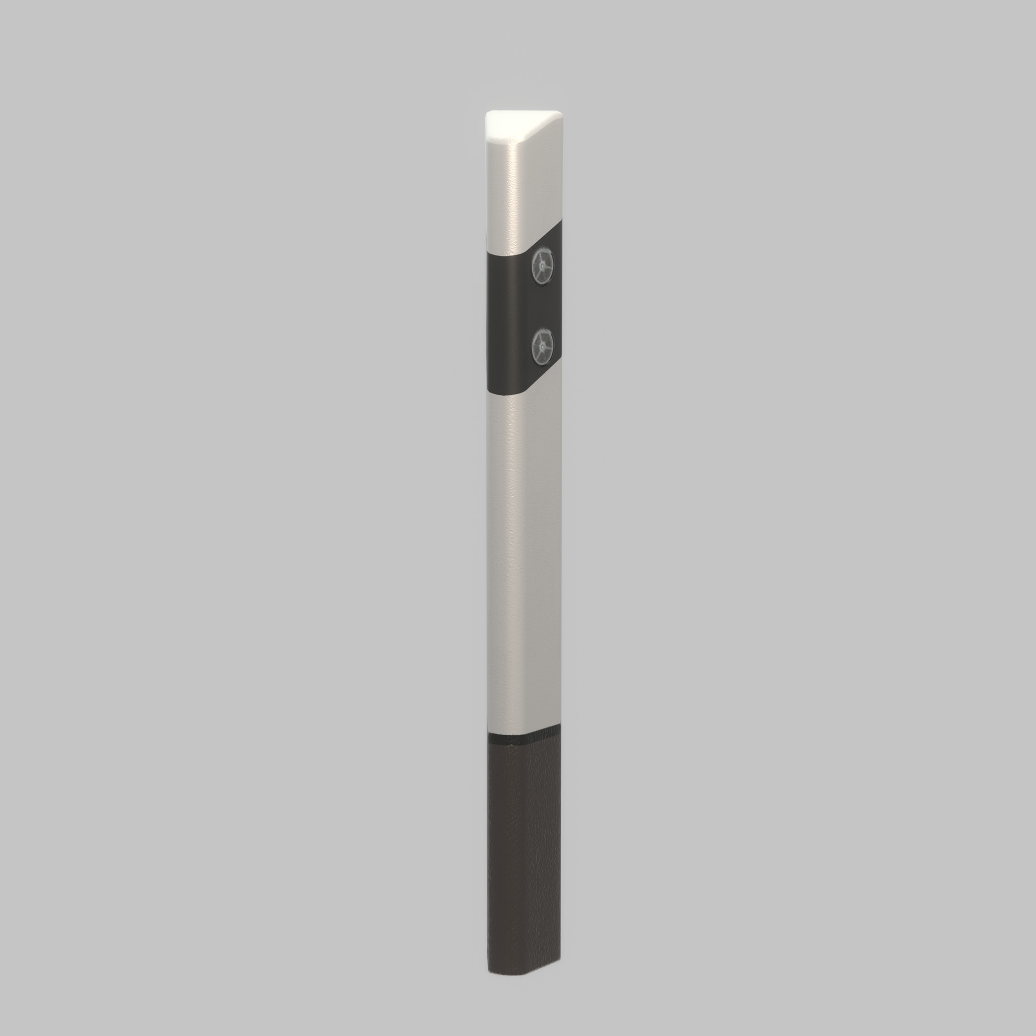 Delineator with wildlife warning reflector white R Low-poly 3D model_58