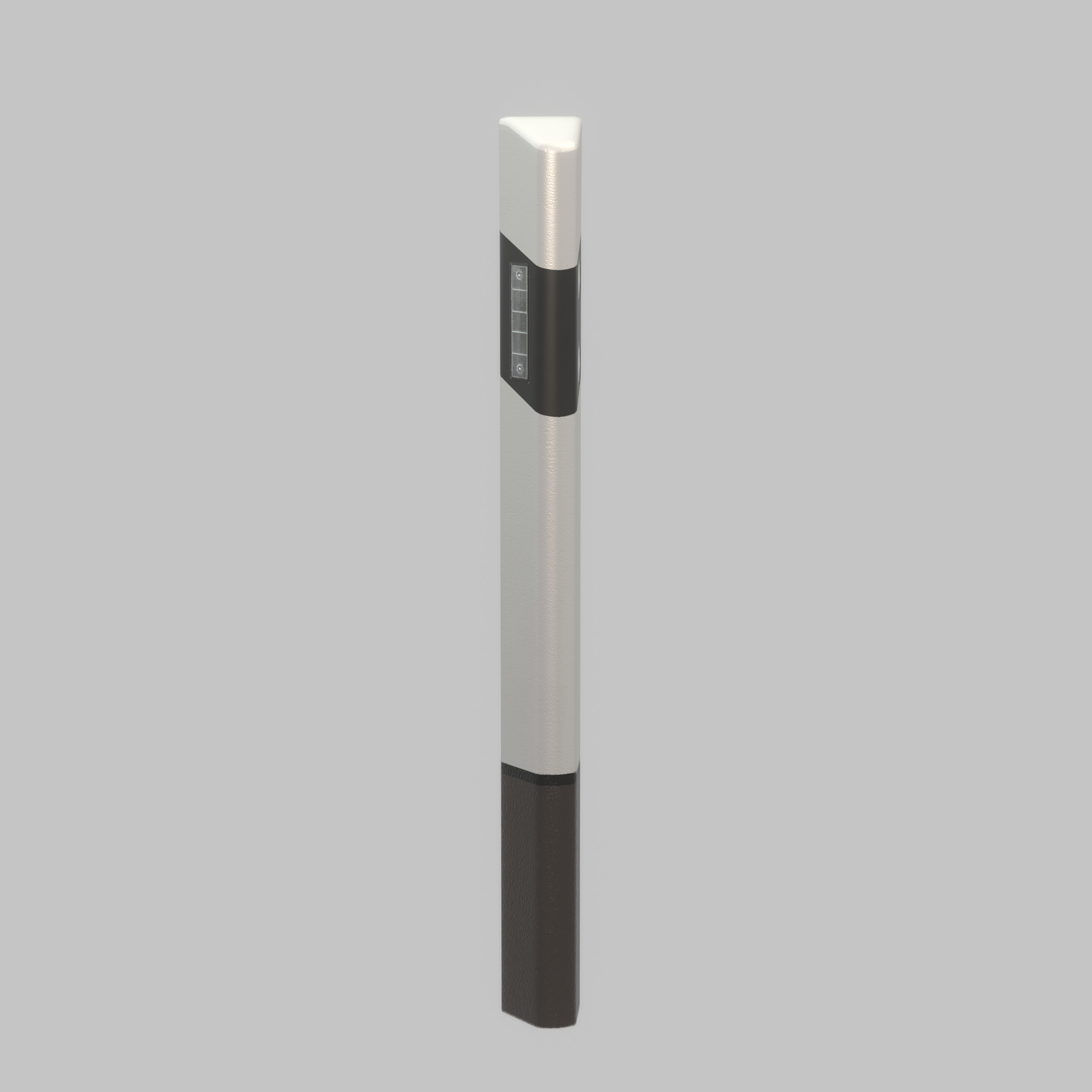 Delineator with wildlife warning reflector white R Low-poly 3D model_64