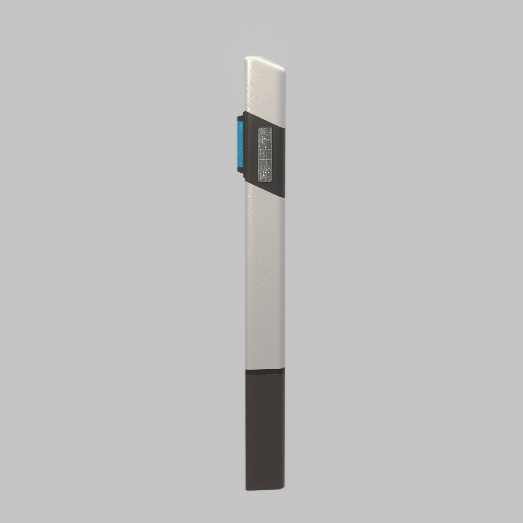 Delineator with wildlife warning reflector white R Low-poly 3D model_48