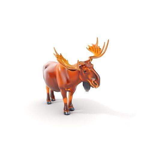 Realistic Moose Model Pack for Various Applications Low-poly 3D model