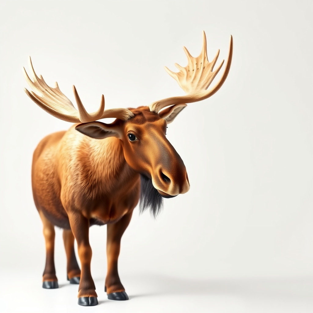 Realistic Moose Model Pack for Various Applications Low-poly 3D model_3