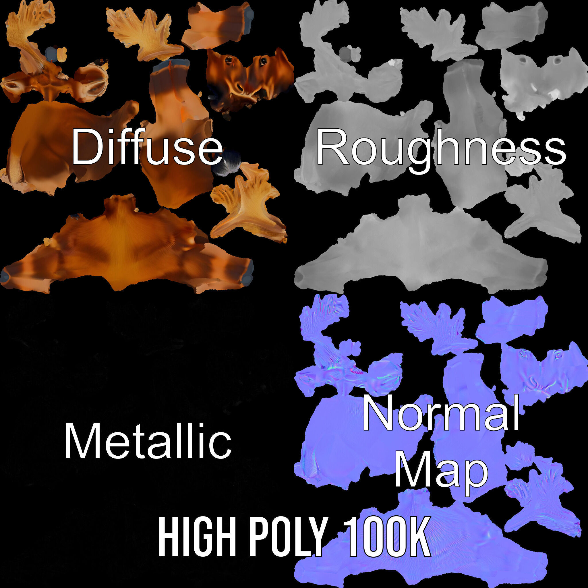 Realistic Moose Model Pack for Various Applications Low-poly 3D model_4