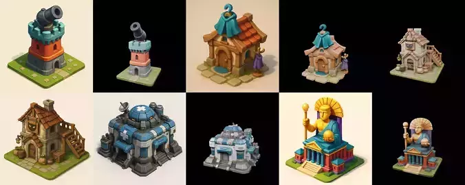 Building Of Empire bundle 23 pack 100 glb