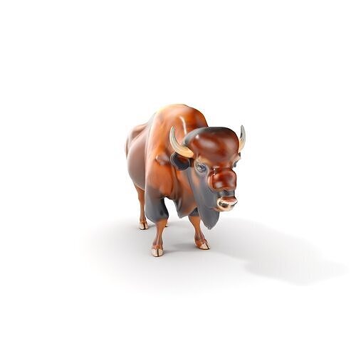 Bison D Model Pack  Detailed Animal Render Low-poly 3D model