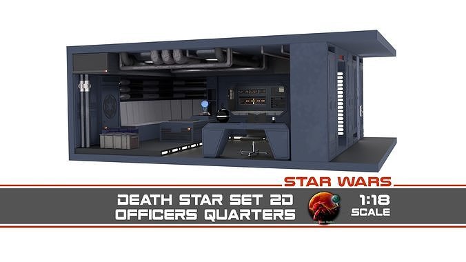 Set 2d - Officers quarters 1-18 Scale Kenner Hasbro 3D Model Collection