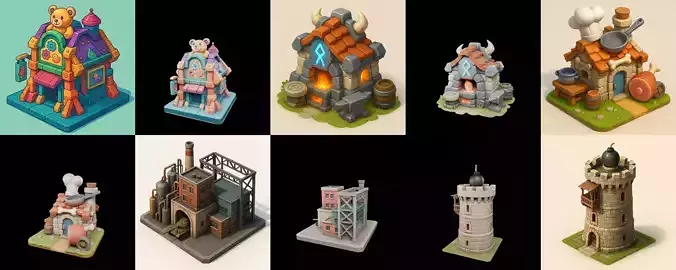 Building Of Empire bundle 19 pack 100 glb