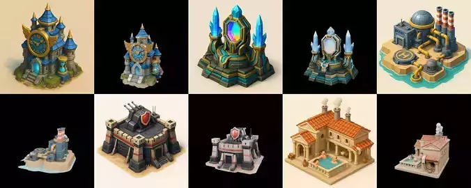 Building Of Empire bundle 18 pack 100 glb