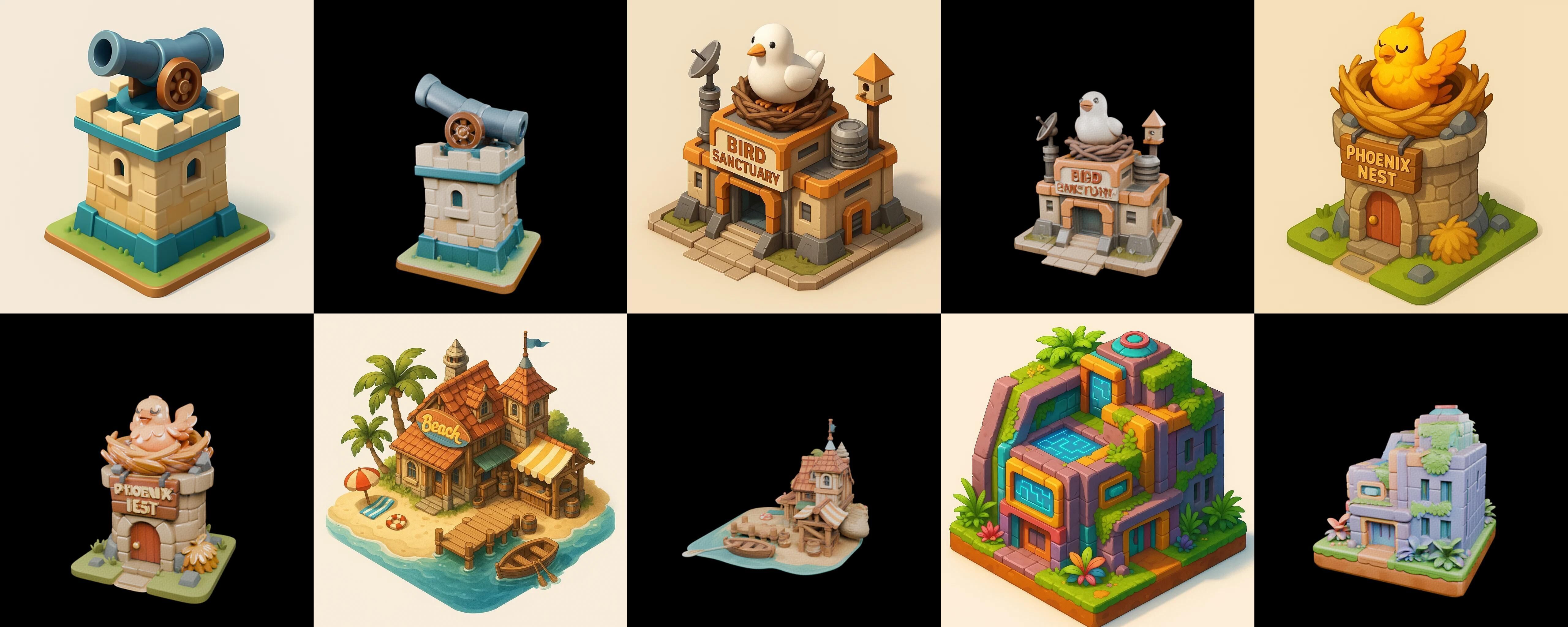 Building Of Empire bundle 17 pack 100 glb Low-poly 3D model_17