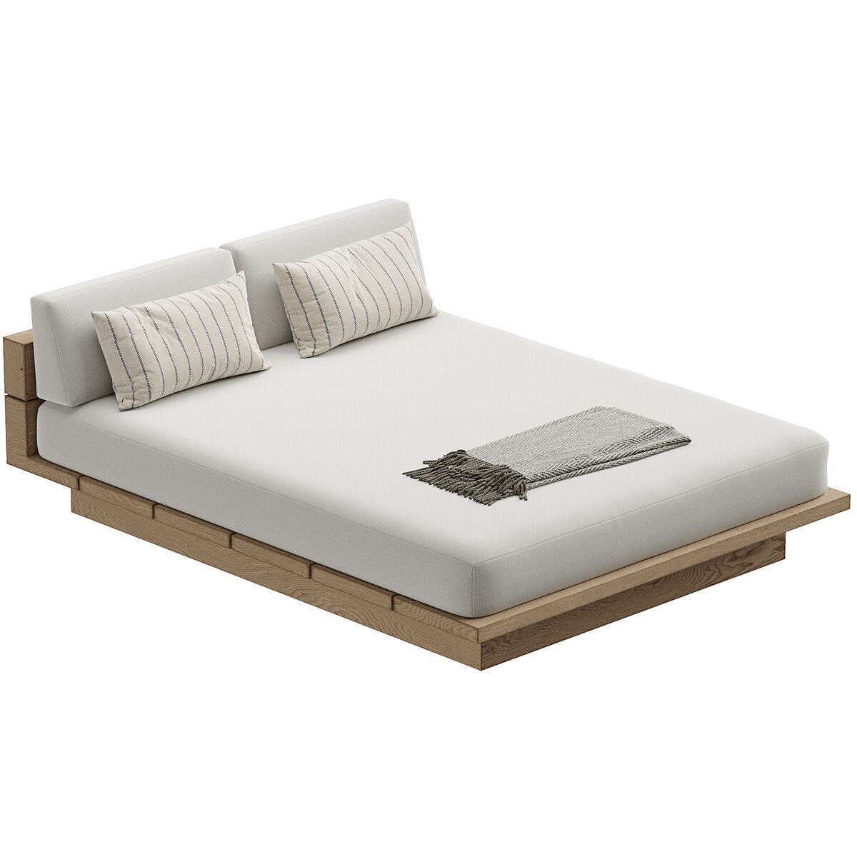 Menorca Teak Double Chaise 3D model_14