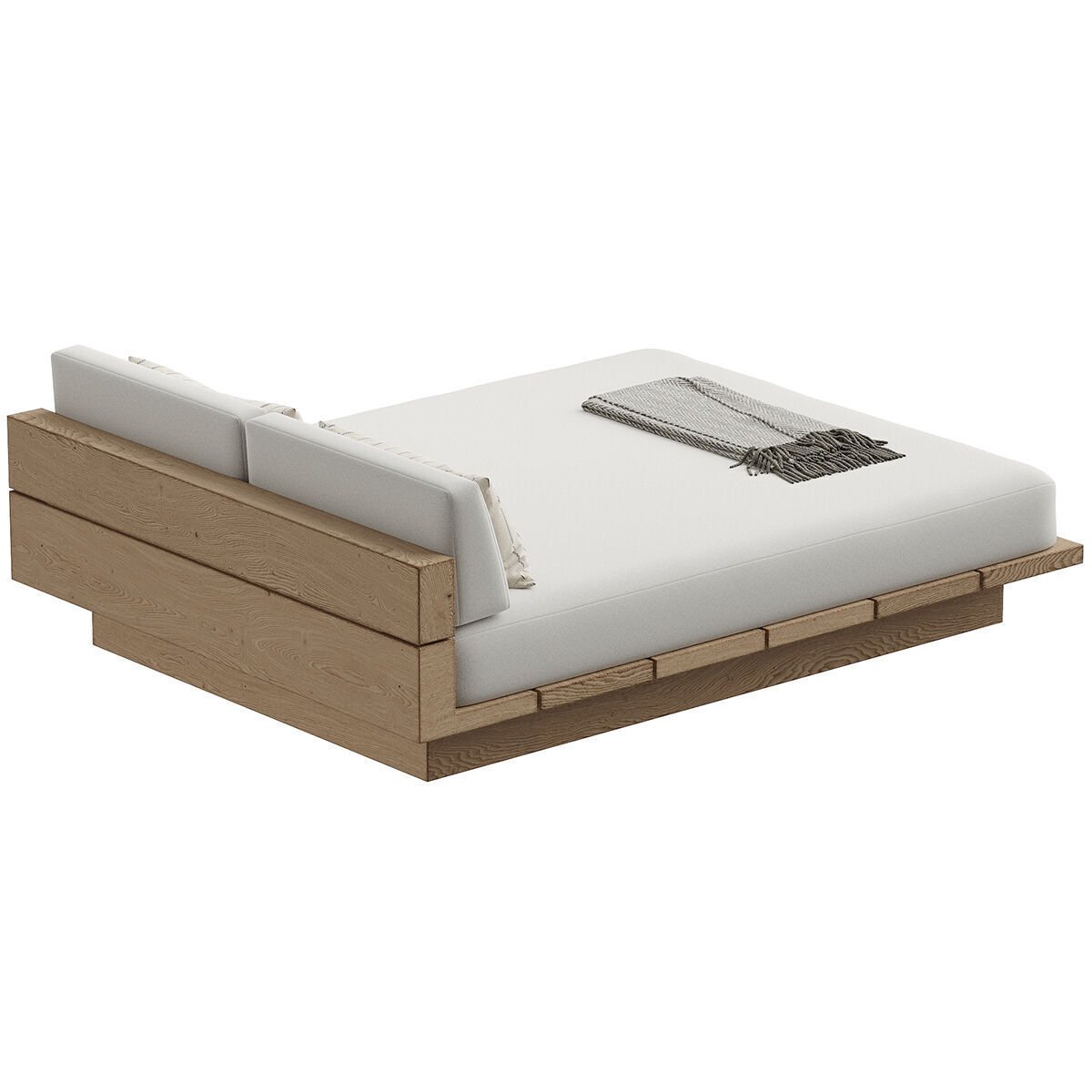 Menorca Teak Double Chaise 3D model_15