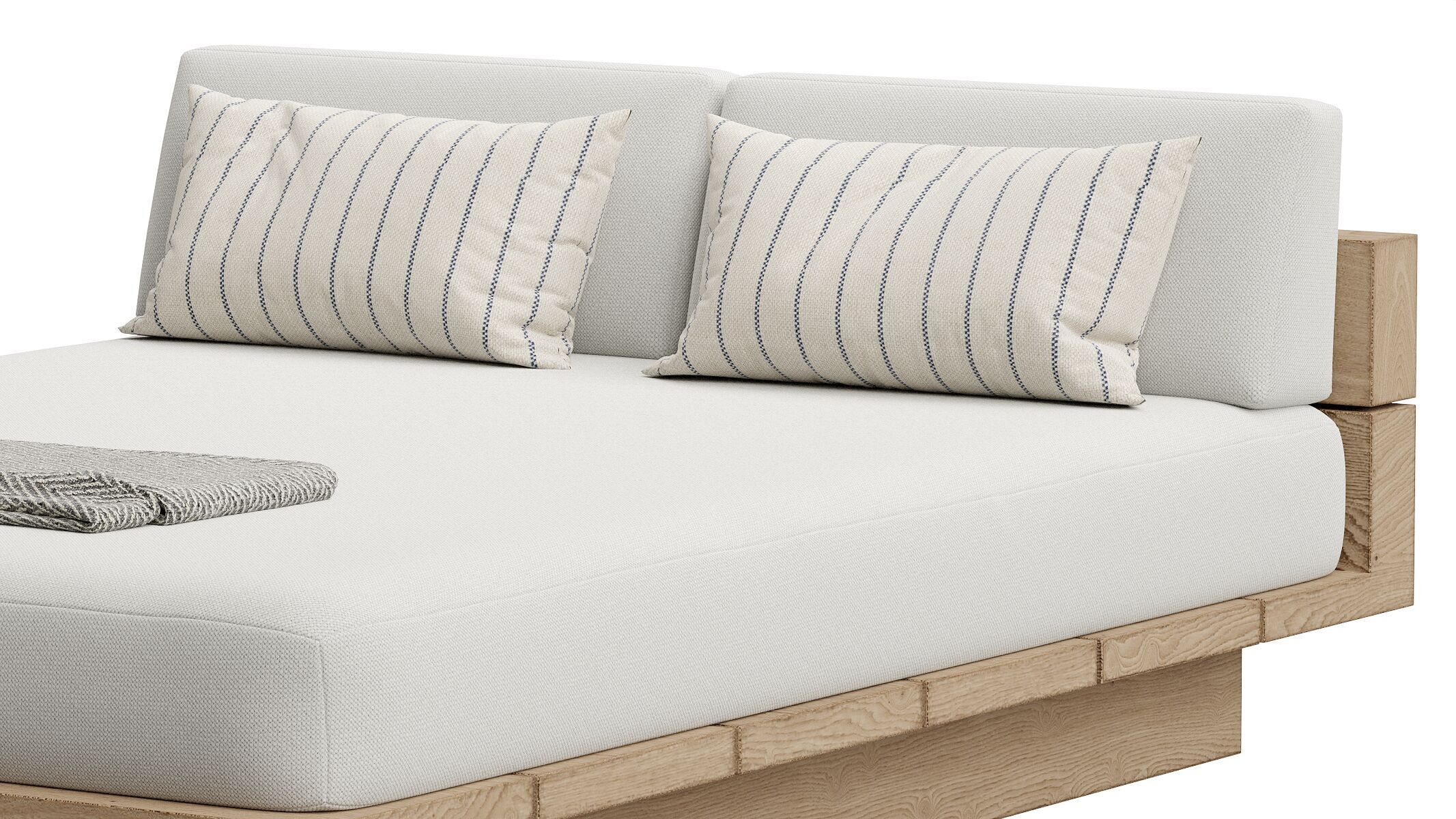 Menorca Teak Double Chaise 3D model_9