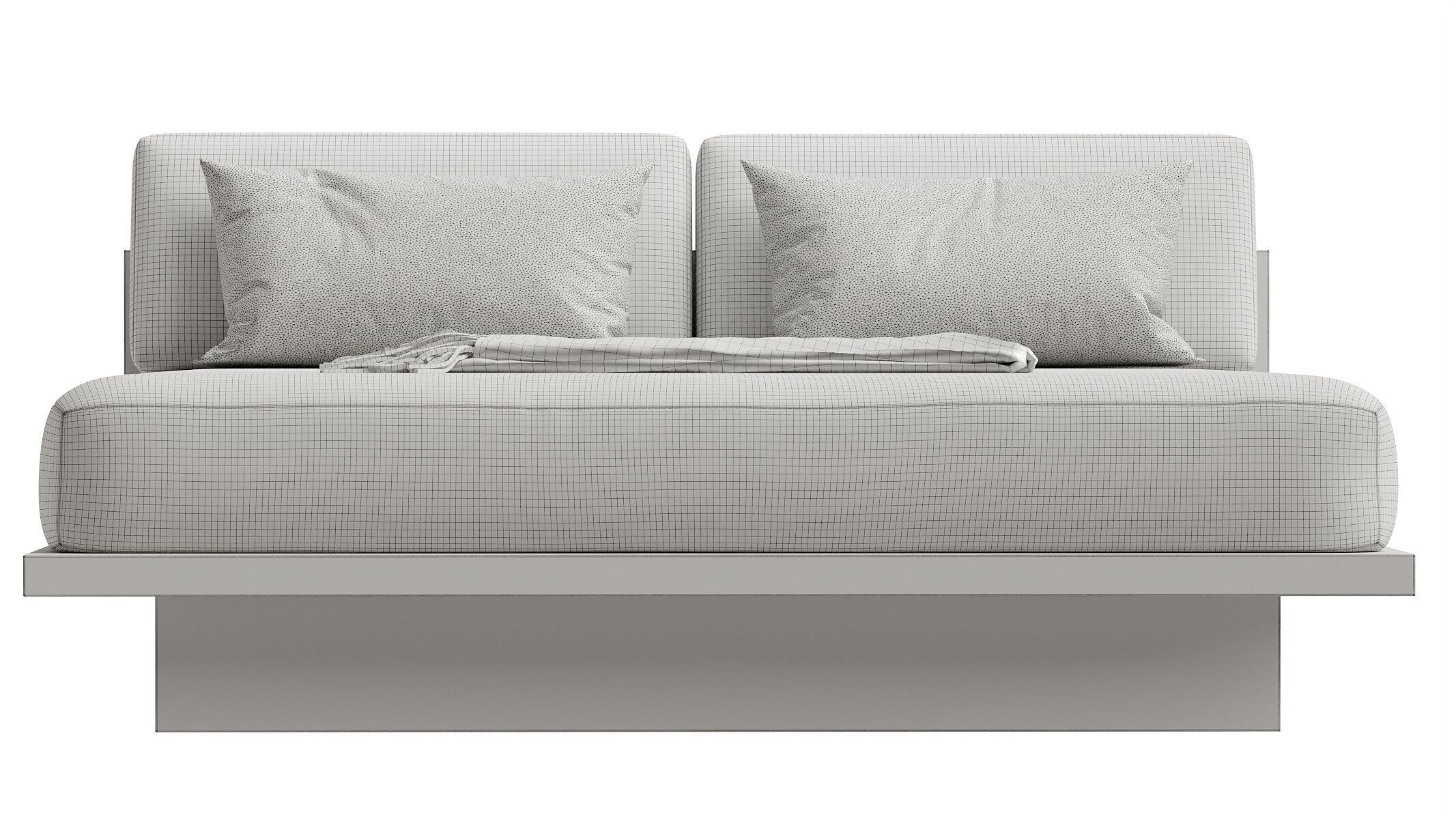 Menorca Teak Double Chaise 3D model_12