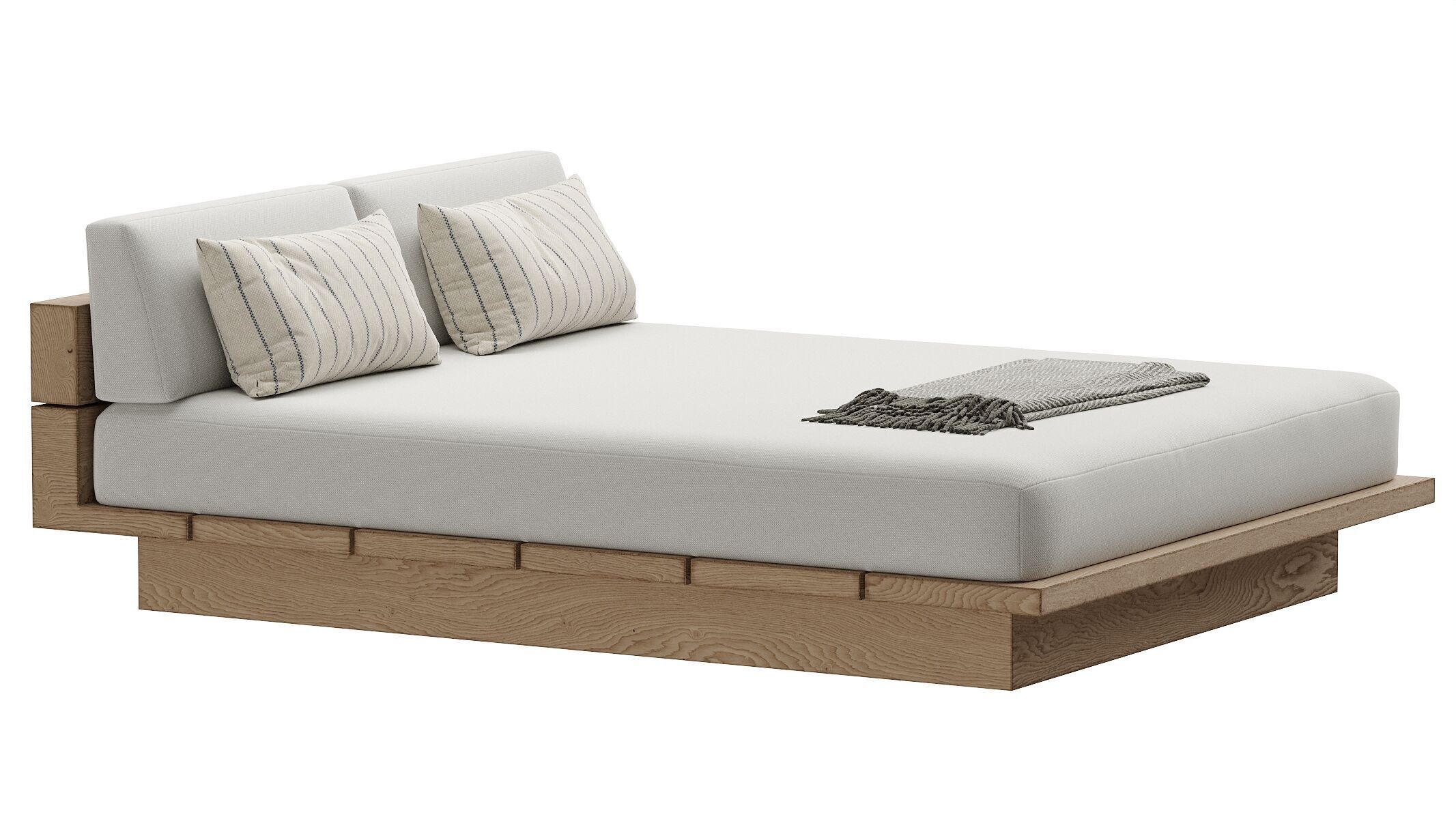 Menorca Teak Double Chaise 3D model_5