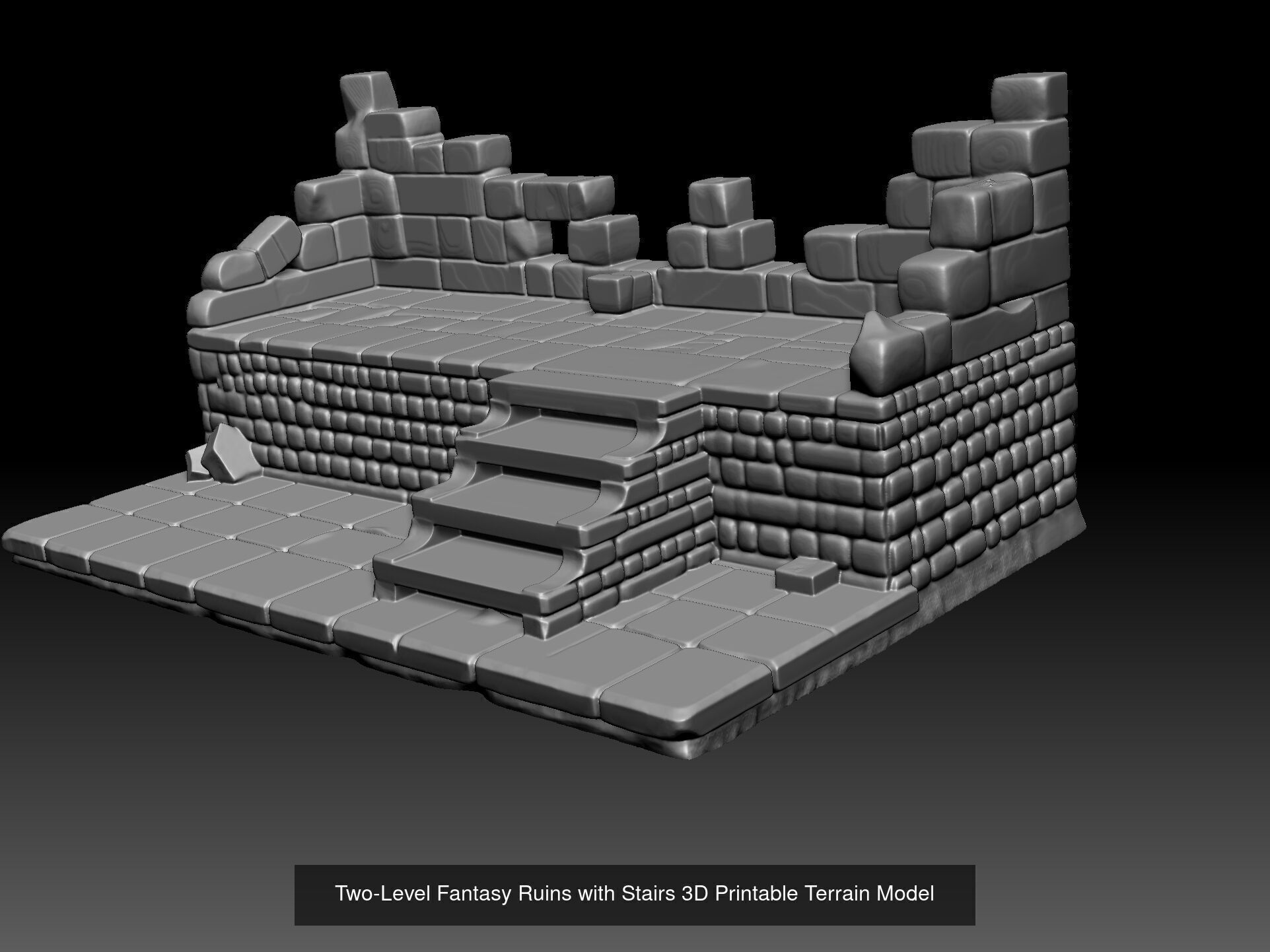 Ancient Ruins Pack STL Props for RPG  Dioramas 3D Model Collection_9