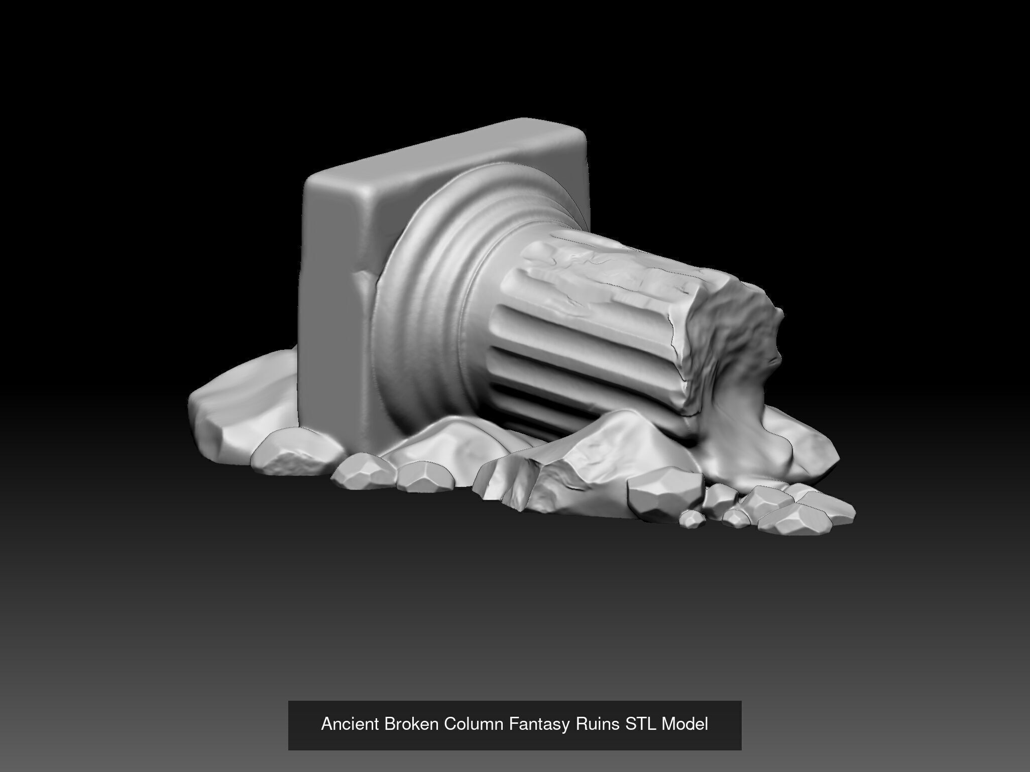 Ancient Ruins Pack STL Props for RPG  Dioramas 3D Model Collection_7