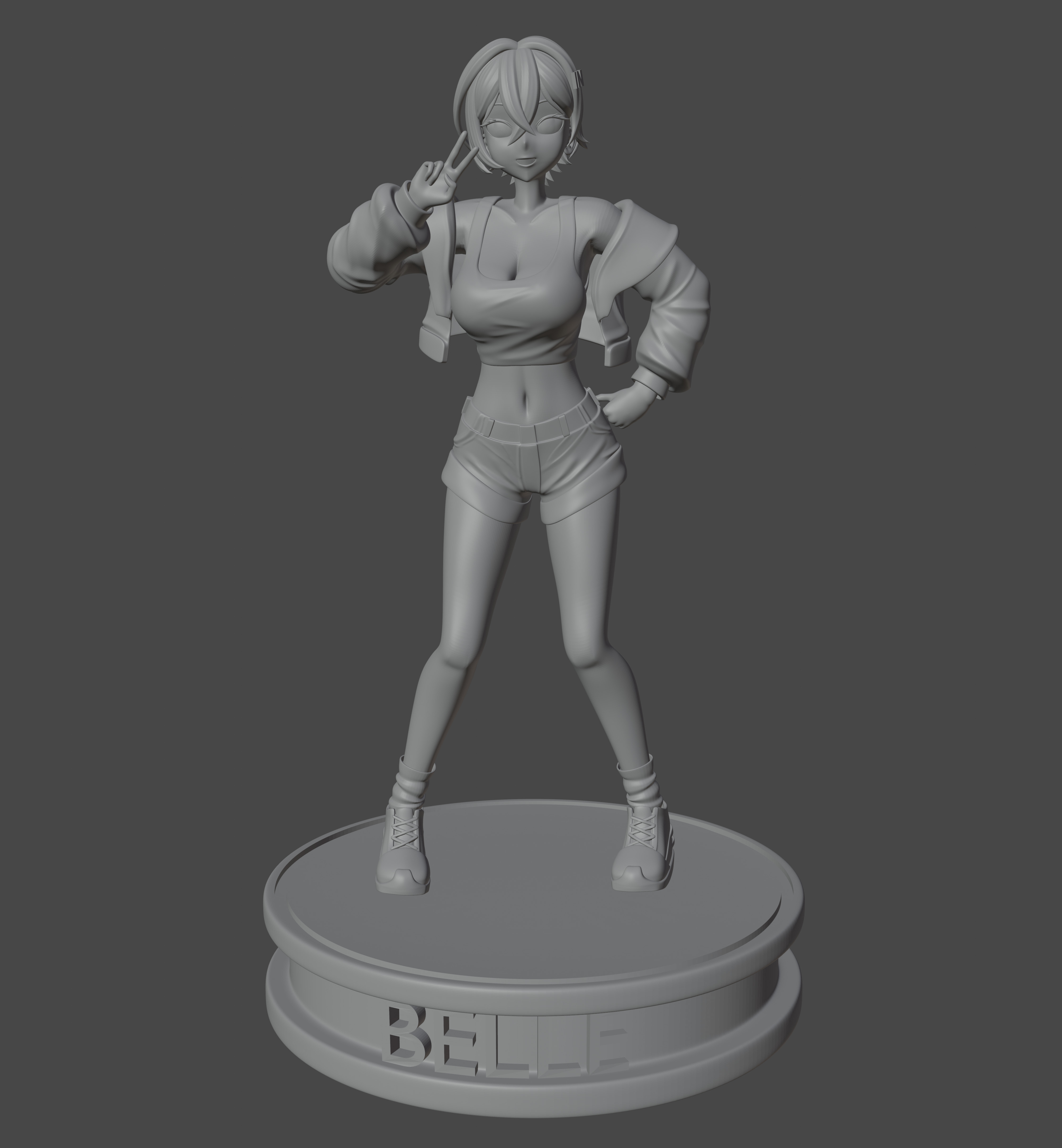 3D character figure Belle Zenless Zone Zero 3D print model_3