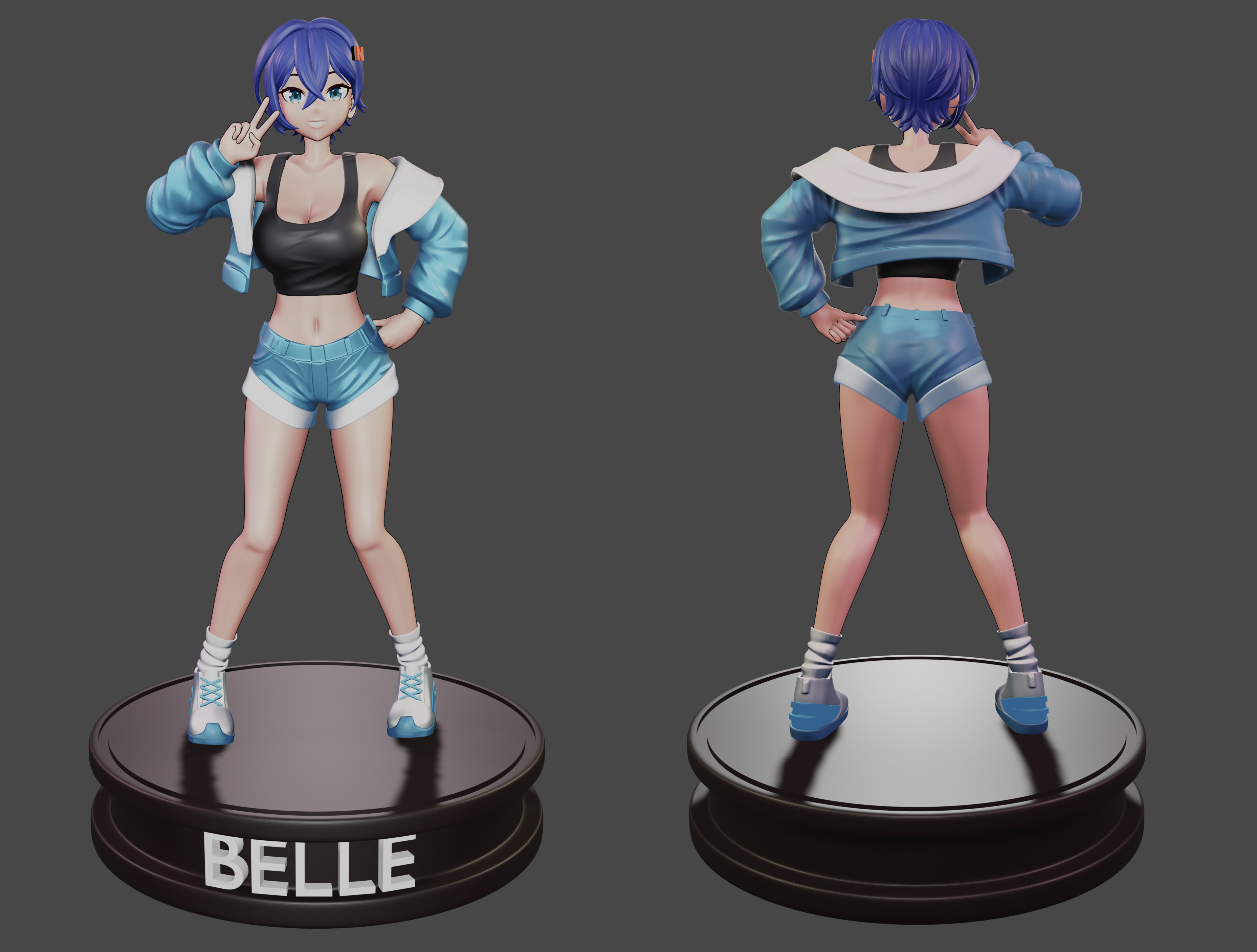 3D character figure Belle Zenless Zone Zero 3D print model_1