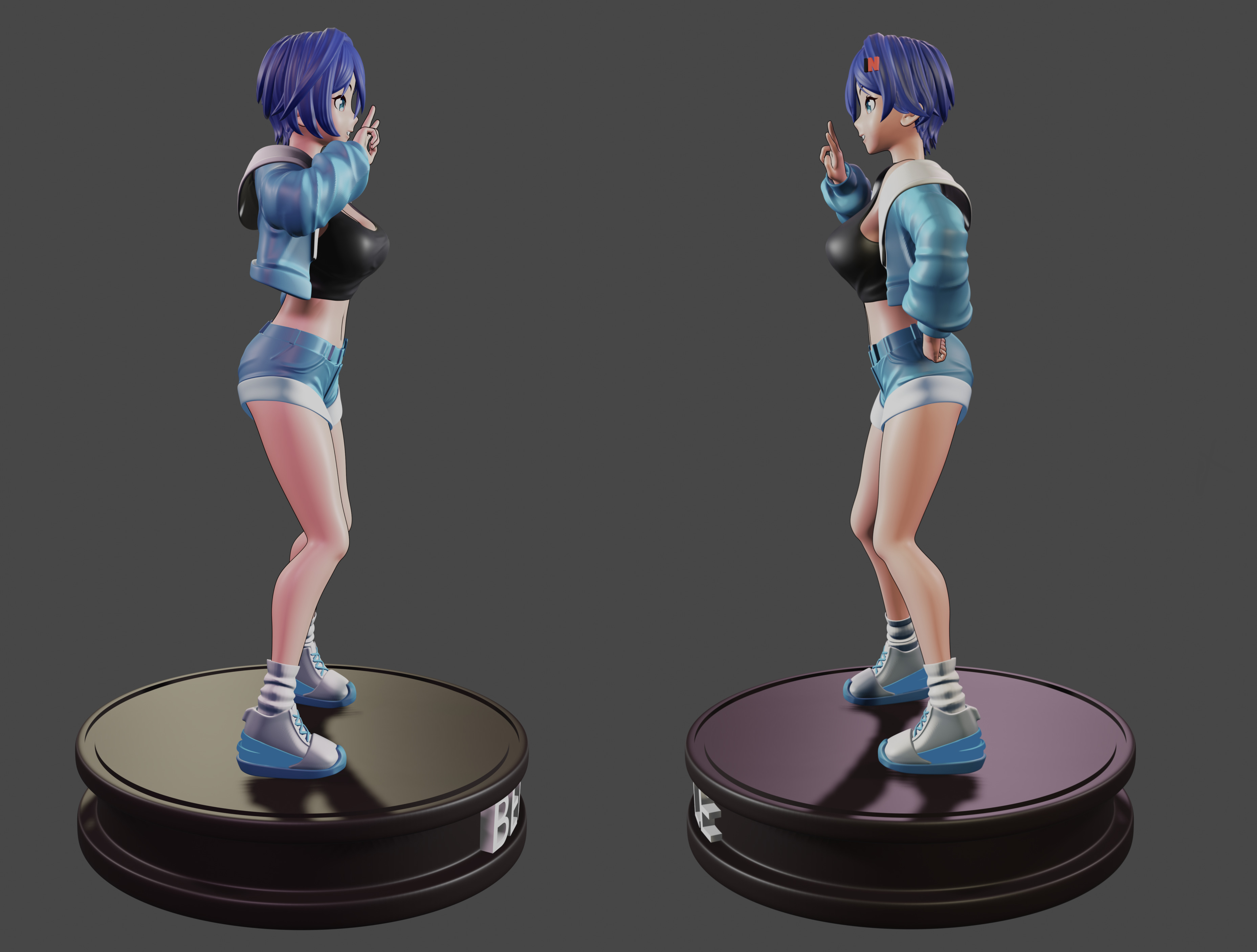 3D character figure Belle Zenless Zone Zero 3D print model_2