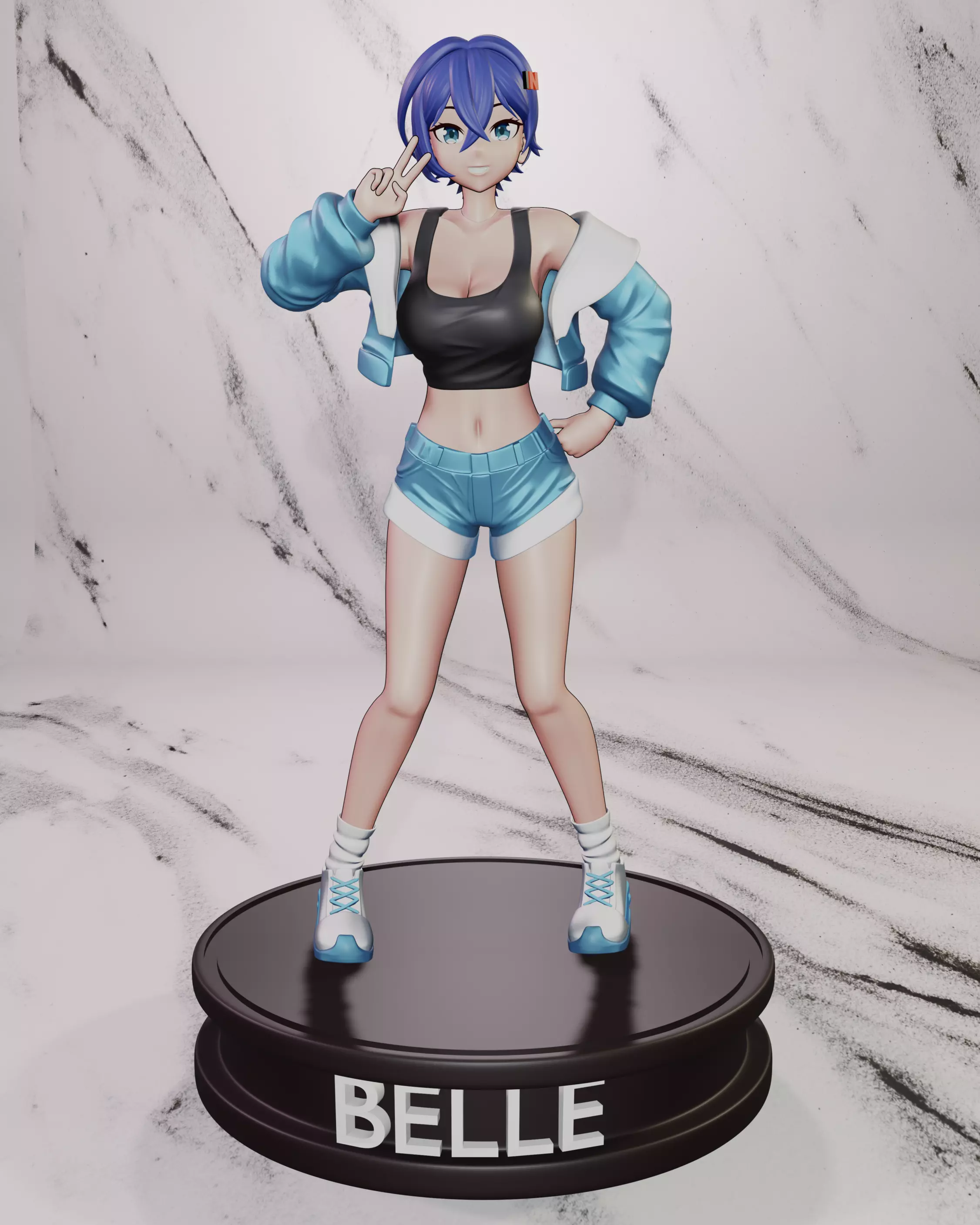 3D character figure Belle Zenless Zone Zero 3D print model_0