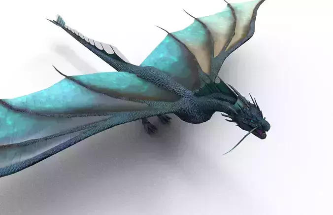 Realistic Rigged Dragon Creature