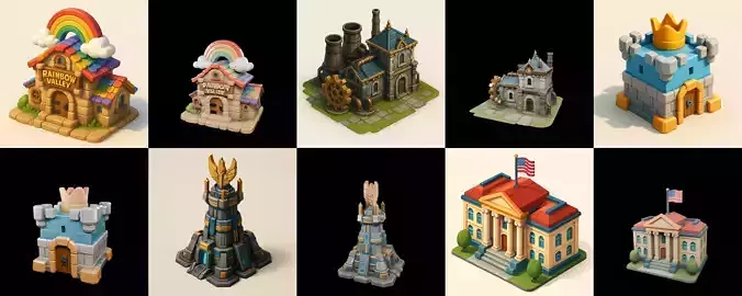 Building Of Empire bundle 13 pack 100 glb