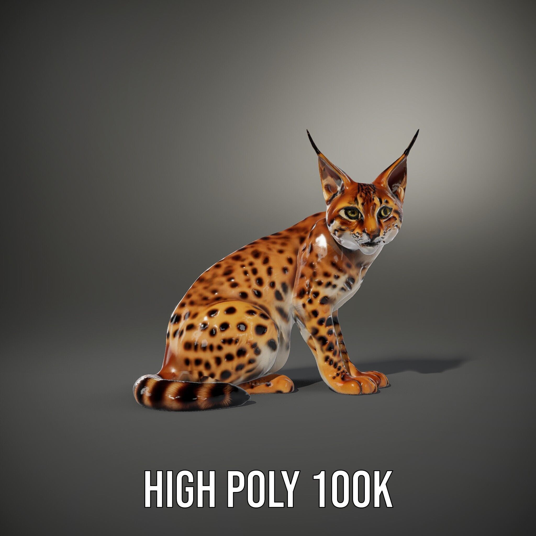 Lifelike Lynx Model Pack Dynamic Wildlife Collection Low-poly 3D model_12