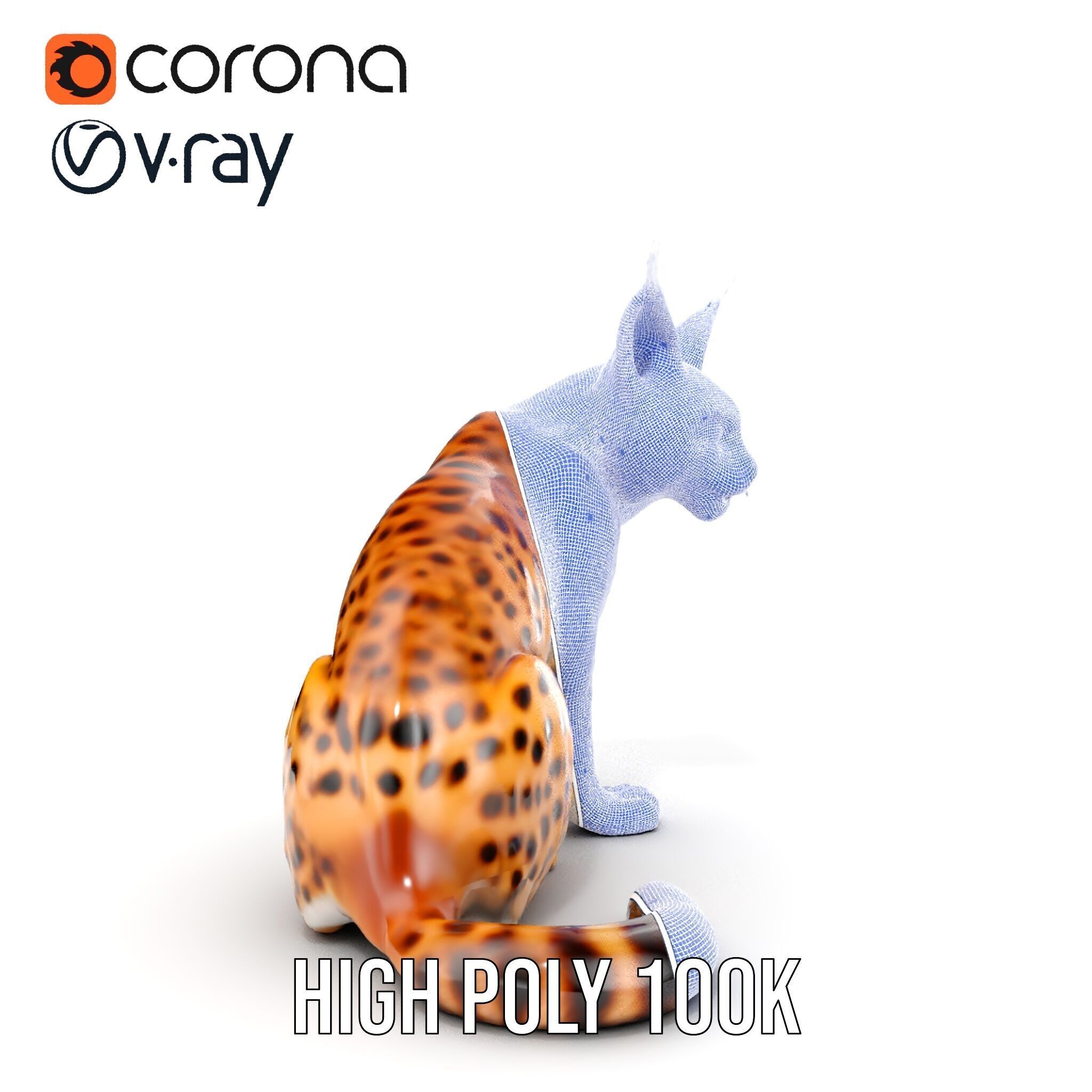 Lifelike Lynx Model Pack Dynamic Wildlife Collection Low-poly 3D model_39