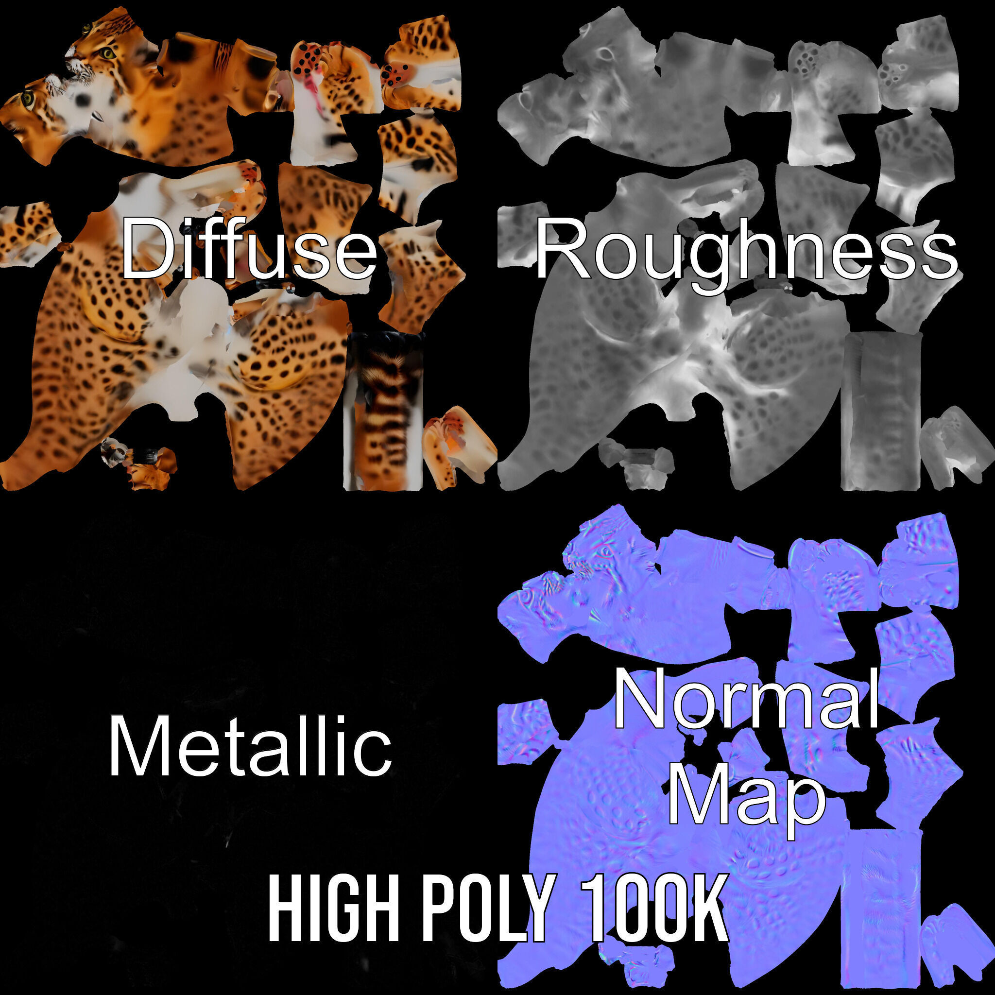 Lifelike Lynx Model Pack Dynamic Wildlife Collection Low-poly 3D model_4