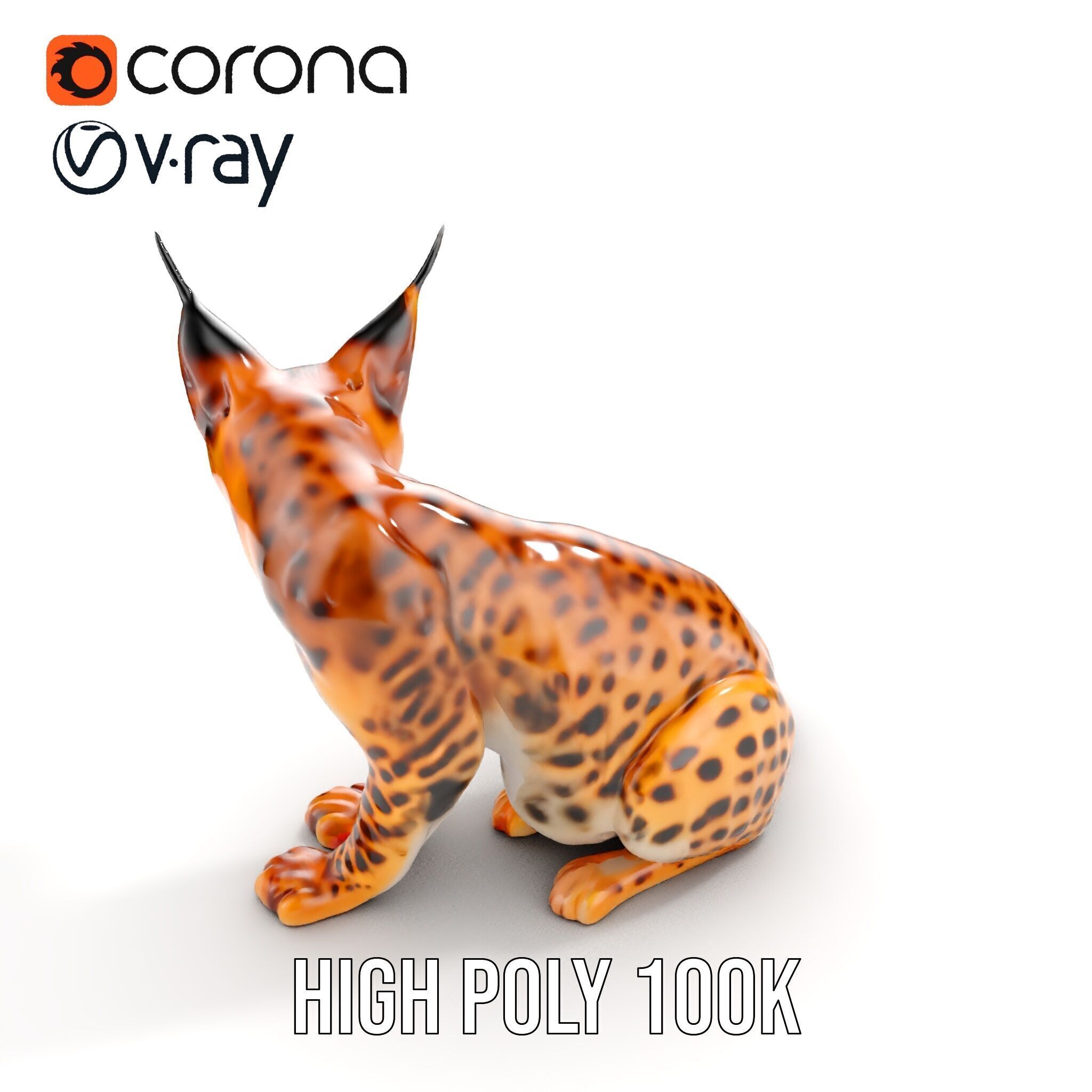 Lifelike Lynx Model Pack Dynamic Wildlife Collection Low-poly 3D model_18