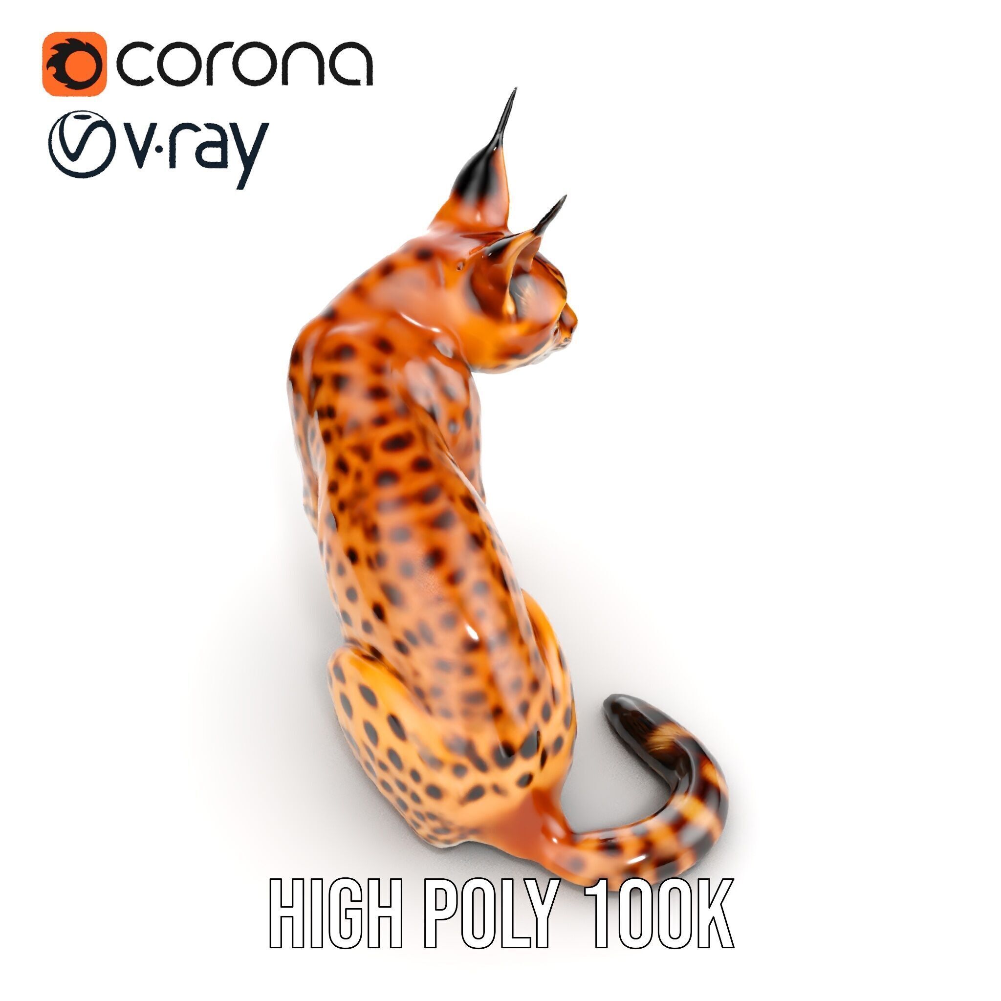 Lifelike Lynx Model Pack Dynamic Wildlife Collection Low-poly 3D model_25