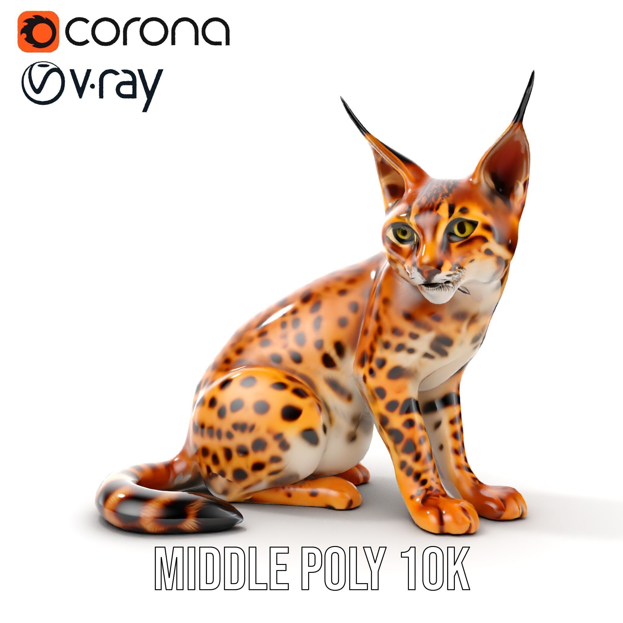 Lifelike Lynx Model Pack Dynamic Wildlife Collection Low-poly 3D model_10