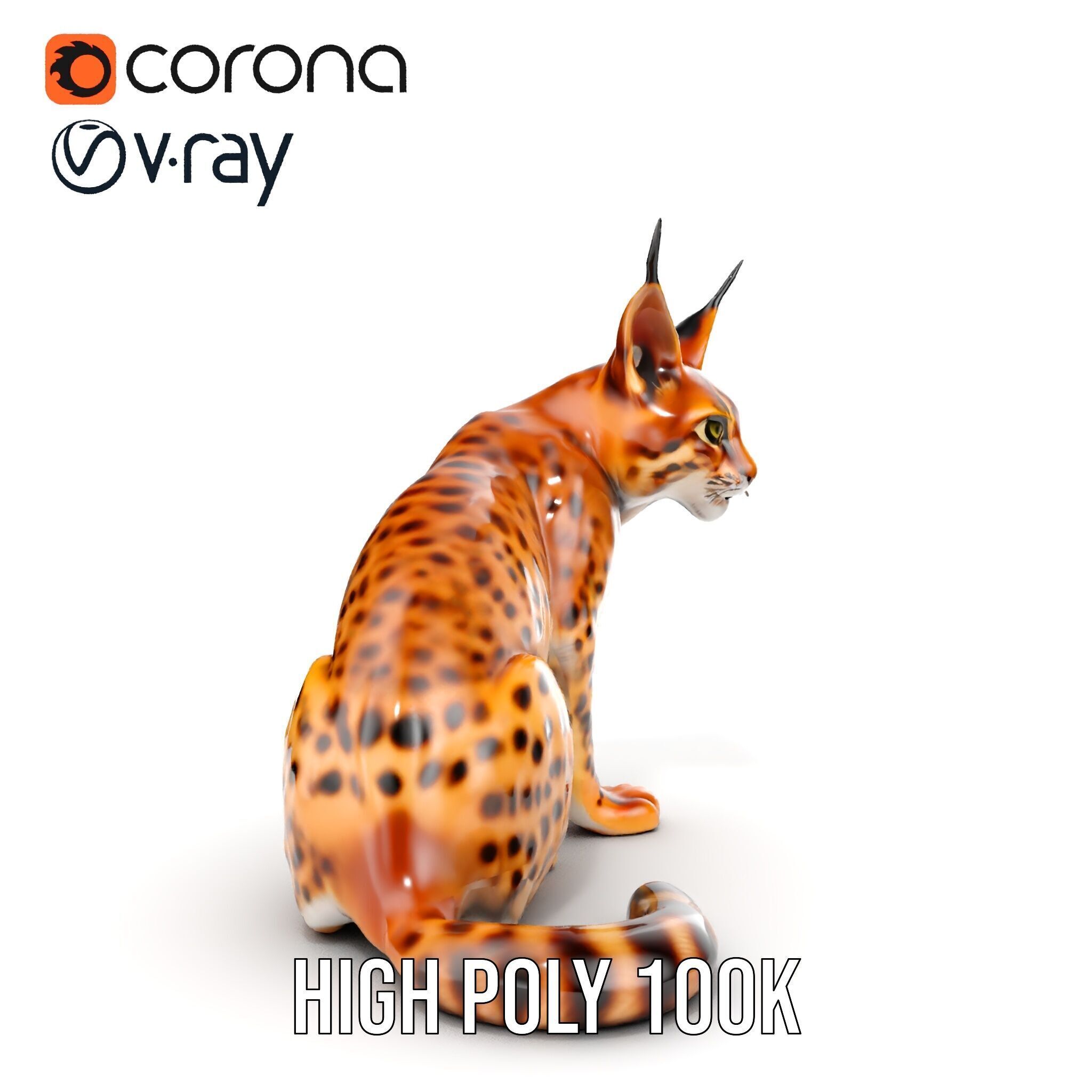 Lifelike Lynx Model Pack Dynamic Wildlife Collection Low-poly 3D model_30