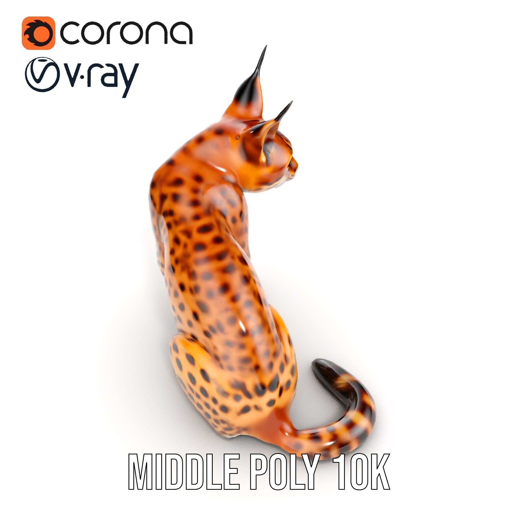 Lifelike Lynx Model Pack Dynamic Wildlife Collection Low-poly 3D model_7