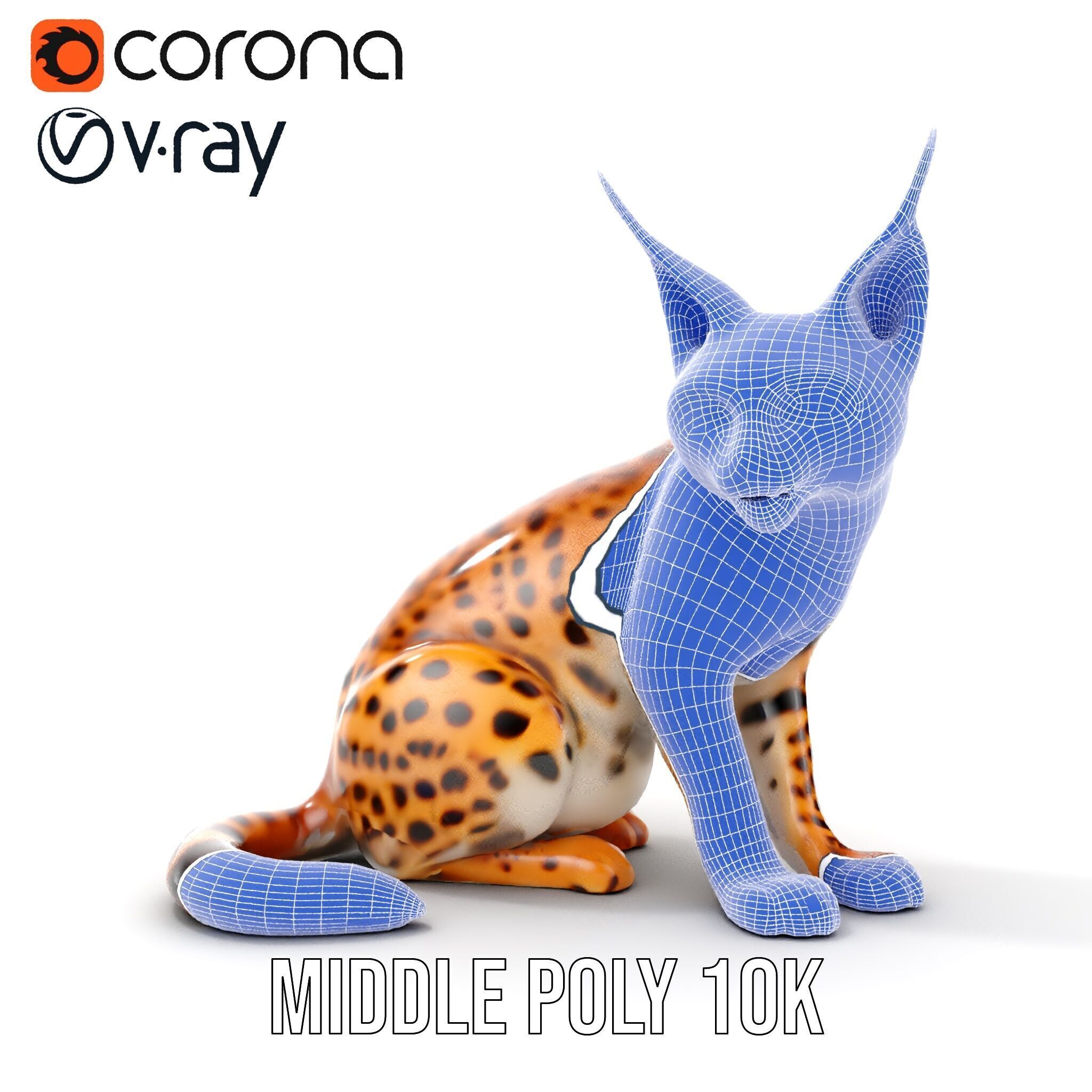 Lifelike Lynx Model Pack Dynamic Wildlife Collection Low-poly 3D model_26