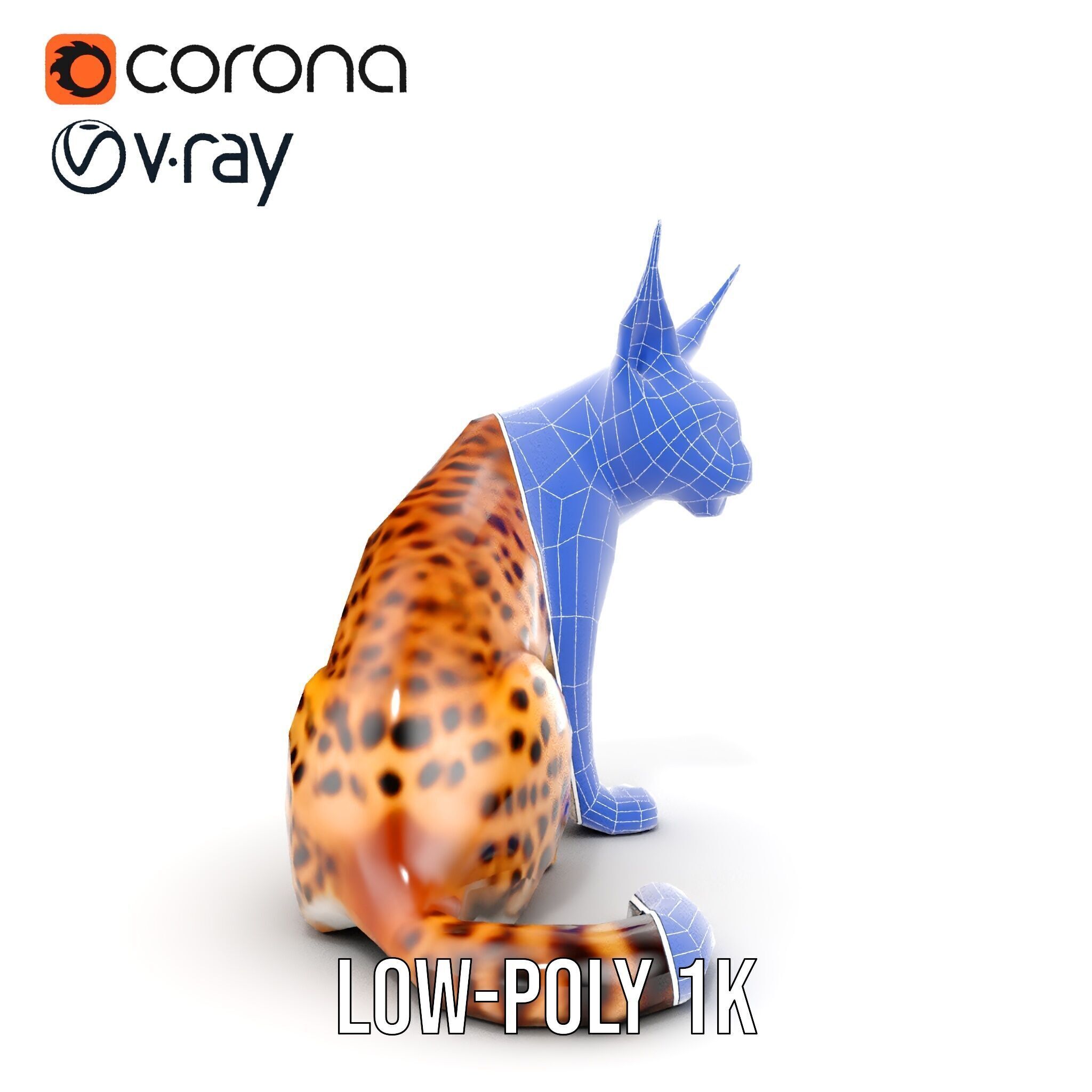 Lifelike Lynx Model Pack Dynamic Wildlife Collection Low-poly 3D model_32