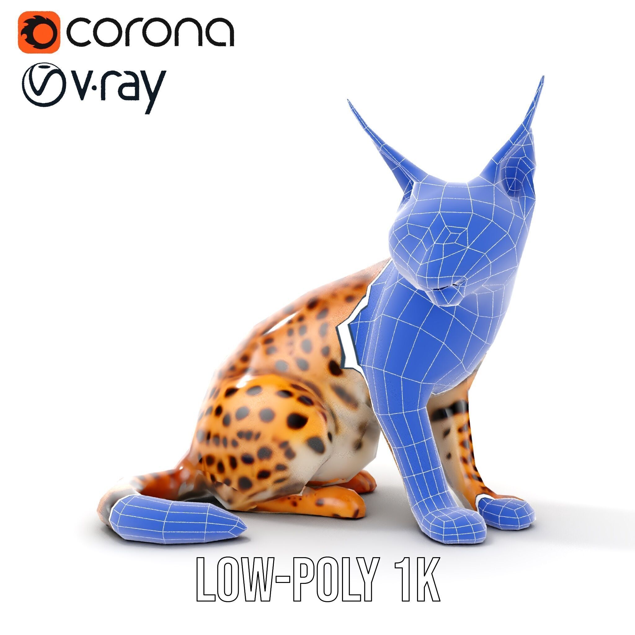 Lifelike Lynx Model Pack Dynamic Wildlife Collection Low-poly 3D model_27