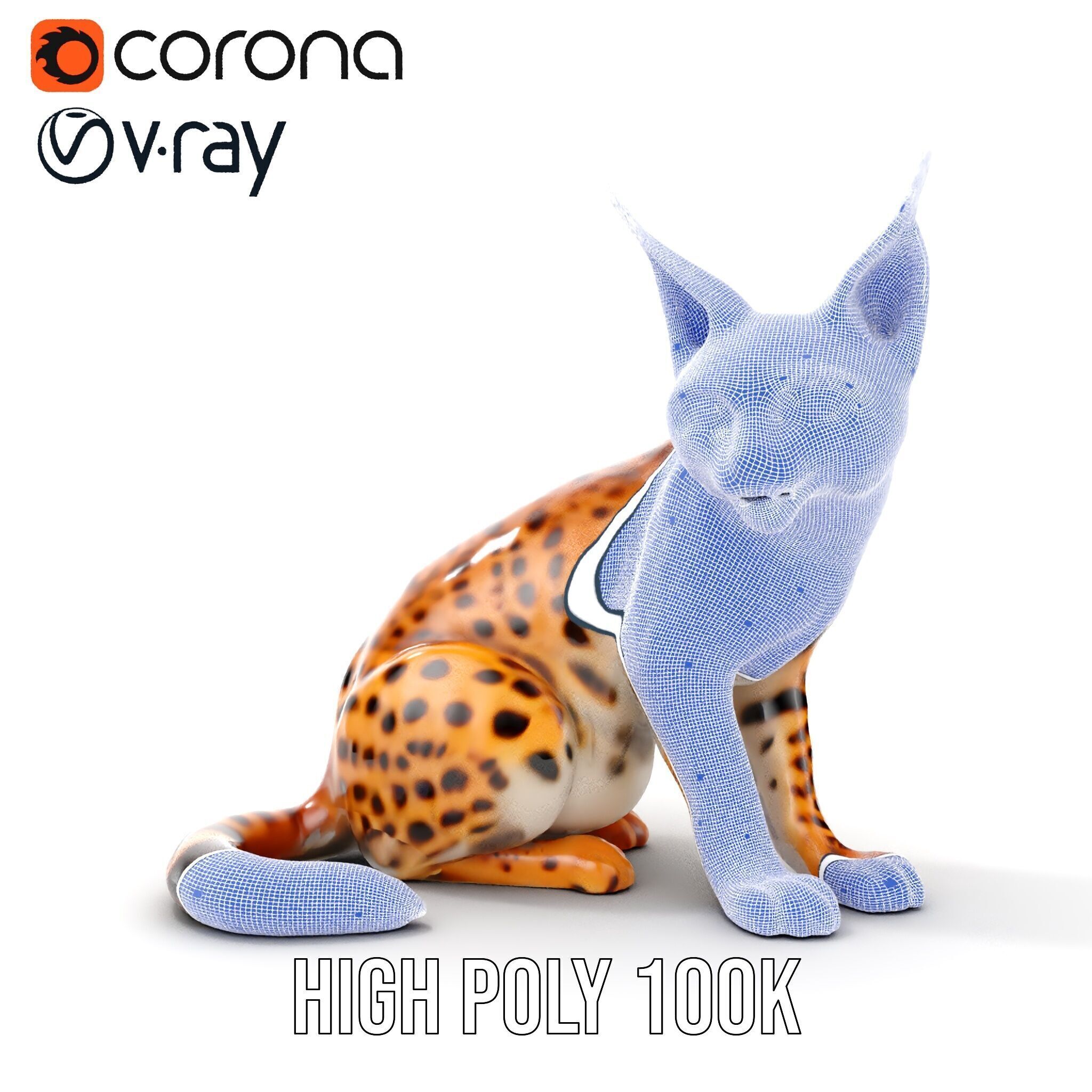 Lifelike Lynx Model Pack Dynamic Wildlife Collection Low-poly 3D model_38