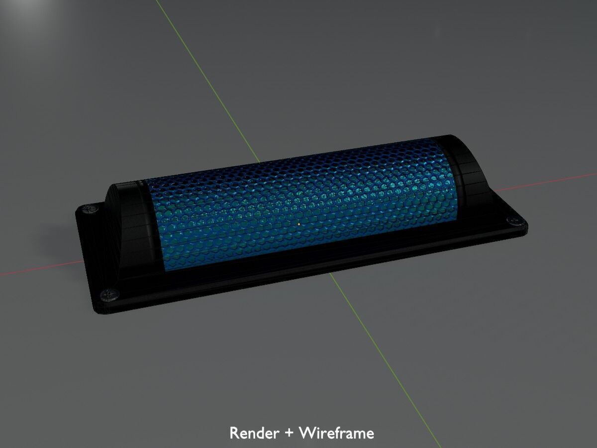 Wildlife Warning Reflector Low-poly 3D model_9