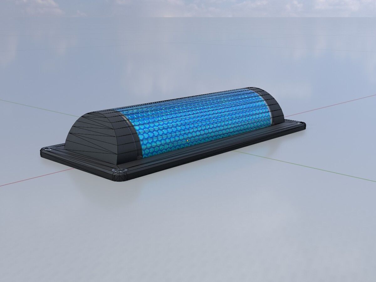 Wildlife Warning Reflector Low-poly 3D model_7