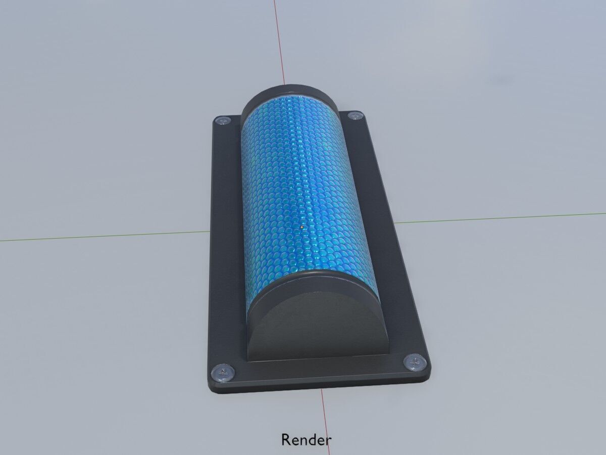 Wildlife Warning Reflector Low-poly 3D model_14